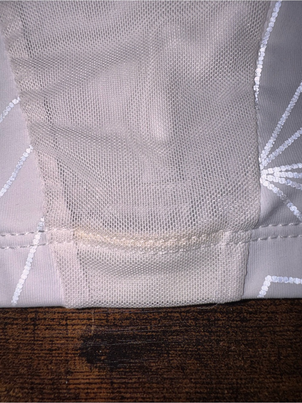 Reflective Gray Racerback Crop Top/Bra - Picture 3 of 3